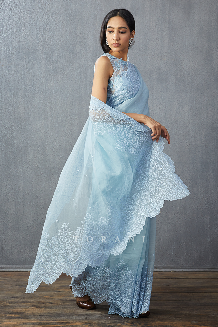 Aasmani Farrin Saree