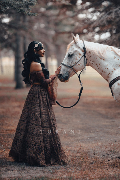 Aashna Prakash in our Custom Dahliya Advaita Lehenga Set