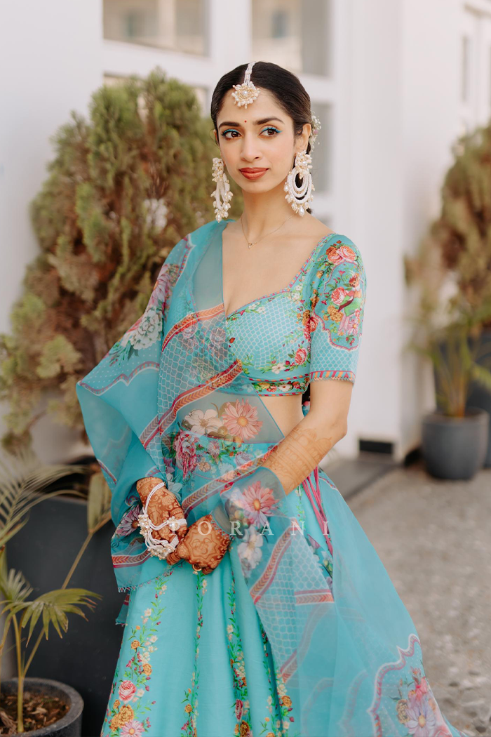 Shubhangi Pathak In our Firoza Arshneer Lehenga Set