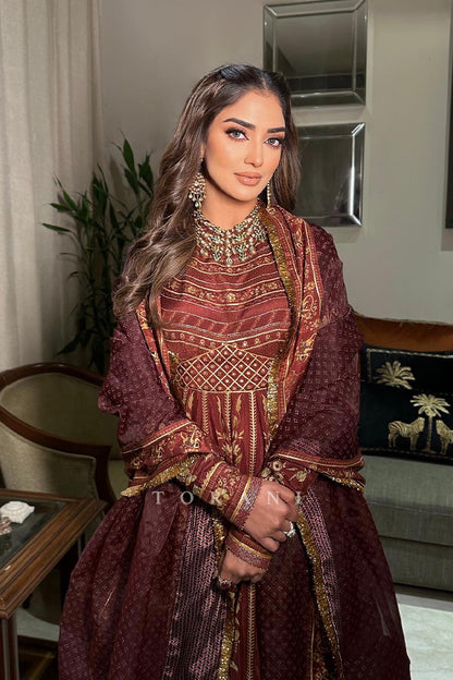 Aastha Gujral in our Gulnar Shehnaaz Anarkali Set