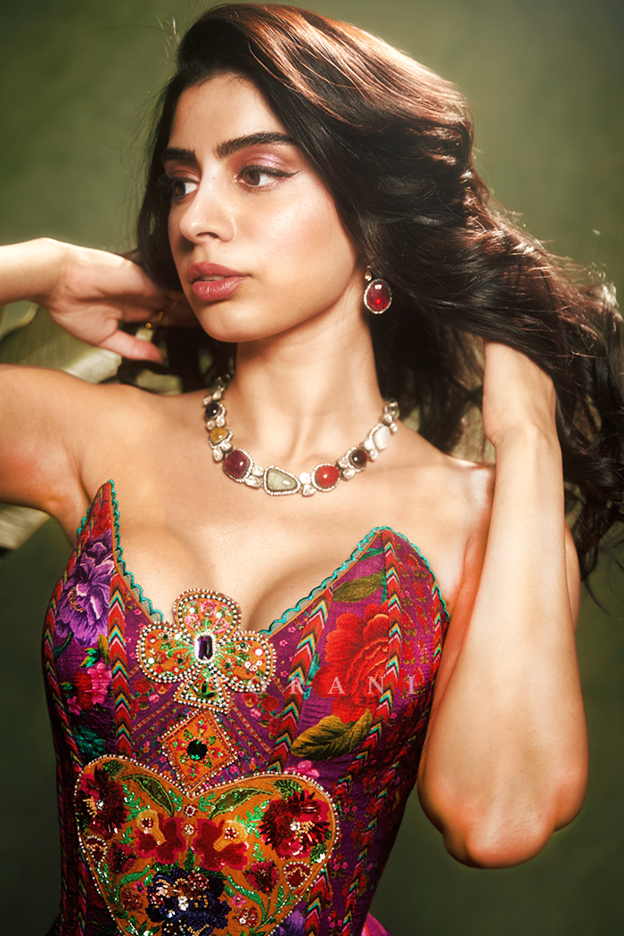 Khushi Kapoor in our Dil Kusha Ursa Corset Set