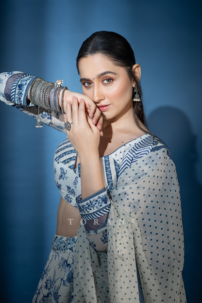 Sanjeeda Shaikh In Our Neeli Gauraiya Aarohi Lehenga Set