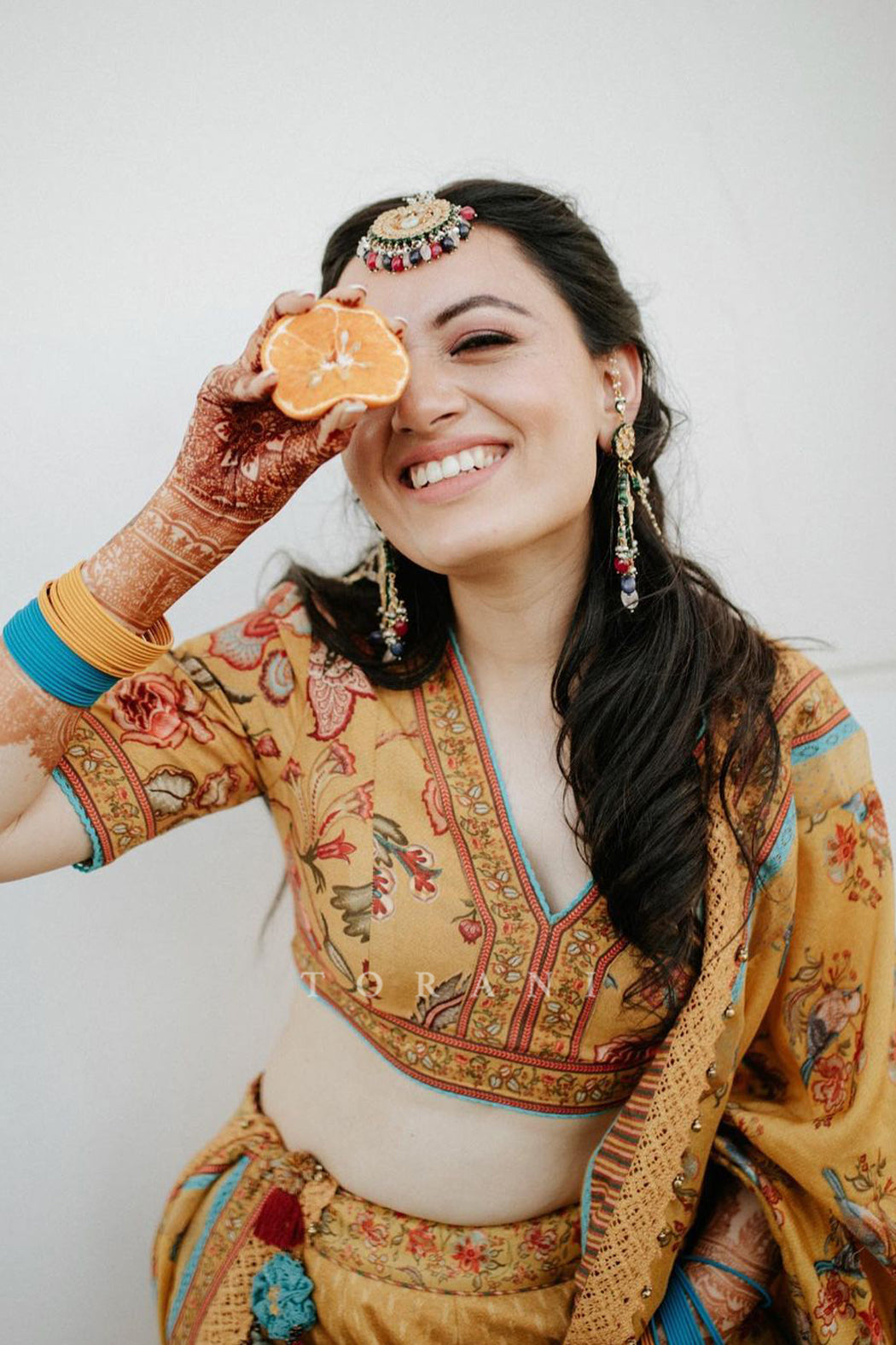 Avisha in our Sunehra Chakor Boota Padmini Lehenga Set