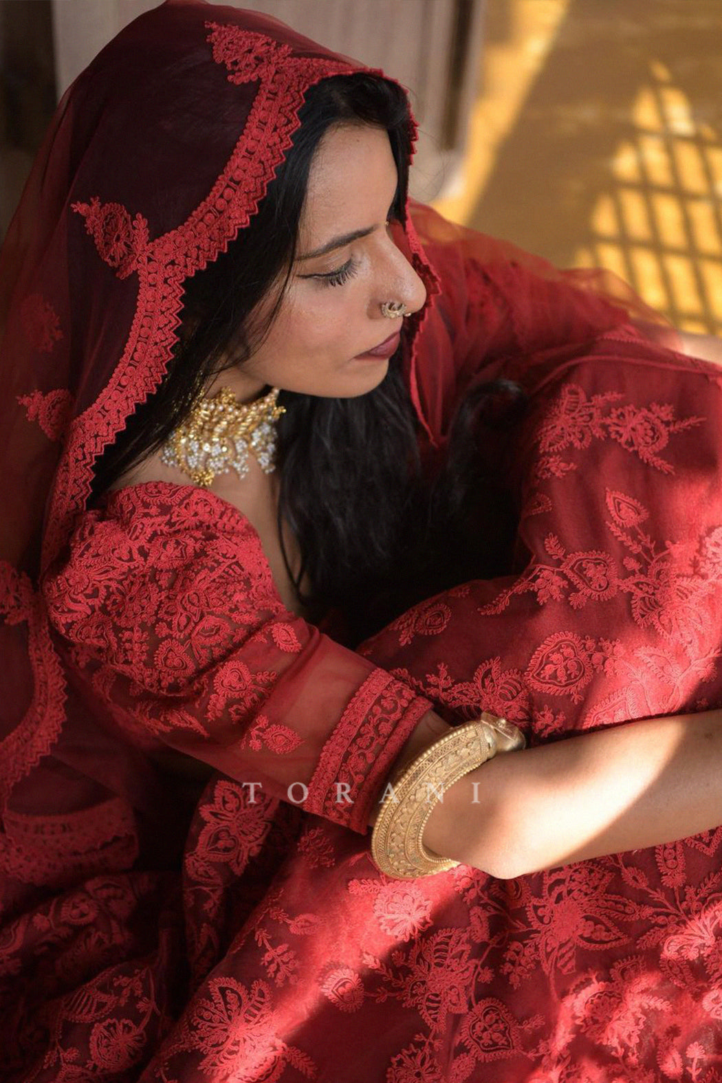 SHILO IN our SURKH HANSINI LEHENGA SET