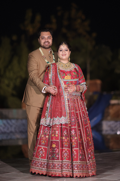 Disha Gupta In Our Dil Surkh Avora Lehenga Set