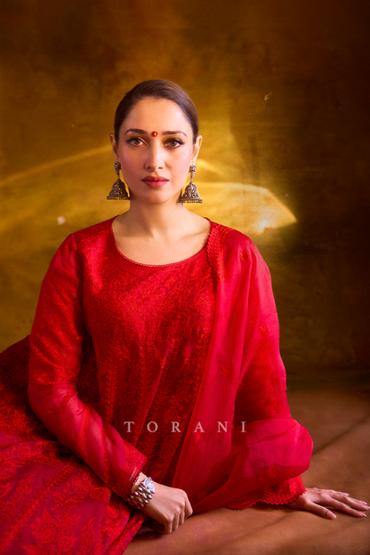 Tamannaah Bhatia in our Dil Surkh Kiran Anarkali Set