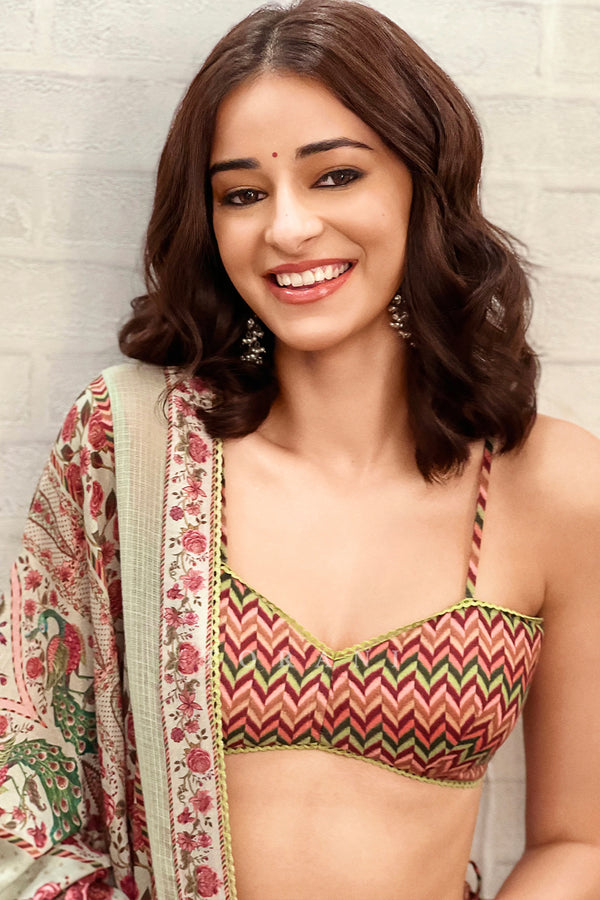 Ananya Pandey in Torani's cotton silk blouse