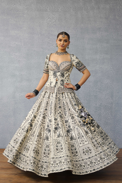 Kalamkari Anushtha Lehenga Set