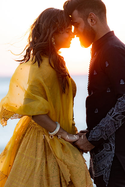 Pranchi Sanghavi in our Sunehra Advaita Lehenga Set
