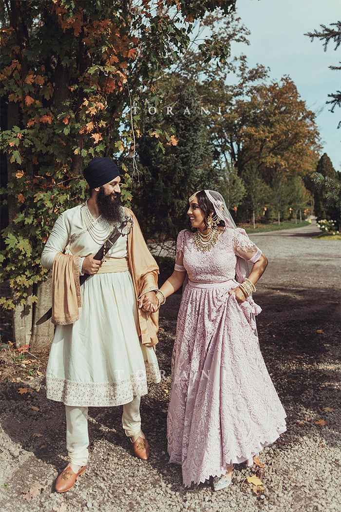 Prableen Kaur in our Kaner Hansini Lehenga Set