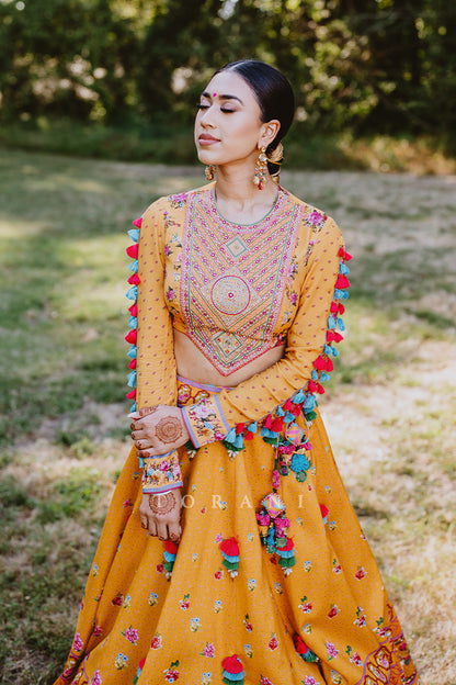 Jasdeep Sanghera in our Sunehra Aoruni Lehenga Set