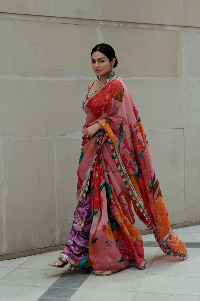 Neeru Bajwa In Our Dil Rang Nalini Saree Set