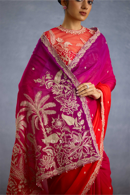 Damini Laalima Ombre Saree