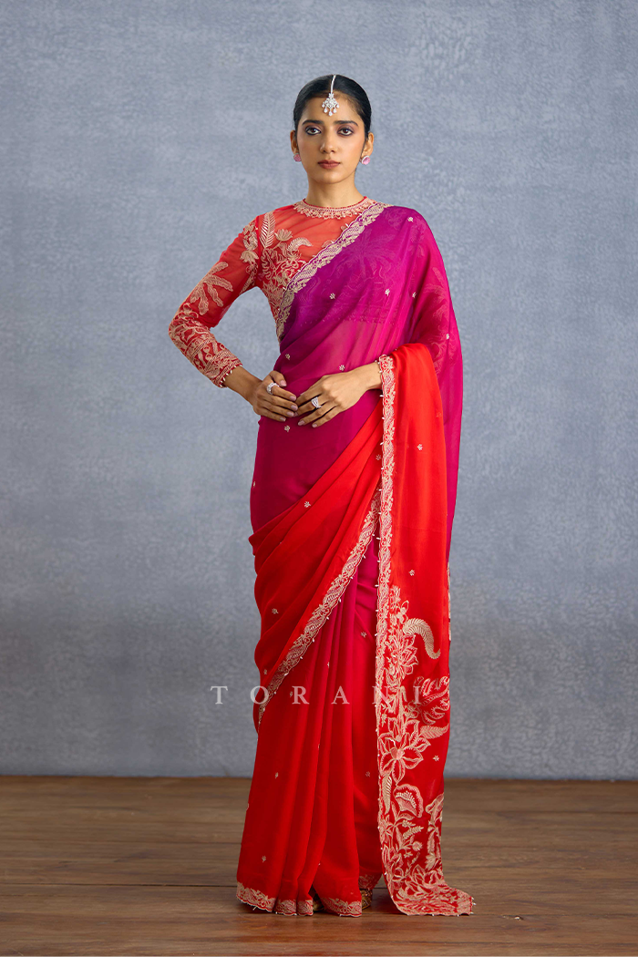 Damini Laalima Ombre Saree