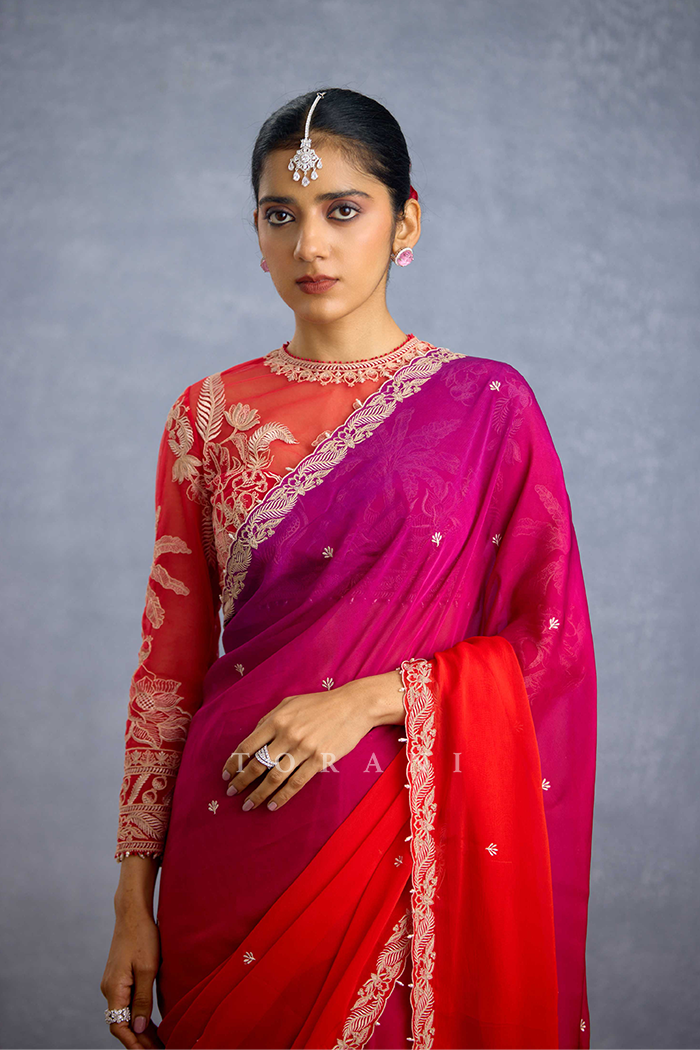 Damini Laalima Ombre Saree