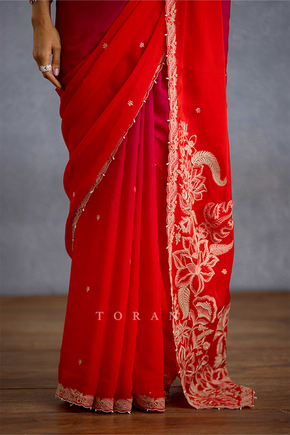 Damini Laalima Ombre Saree
