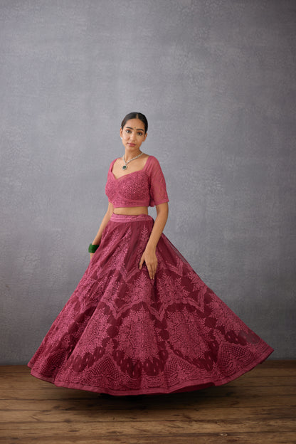Gulkand Meher Passa Lehenga Set