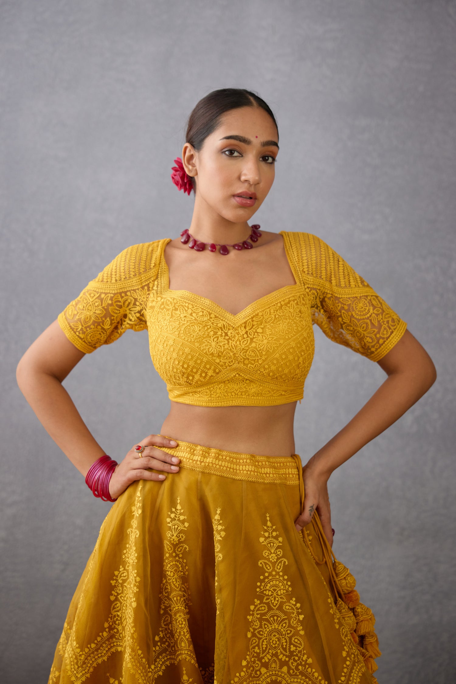 Sunehra Meher Passa Lehenga Set