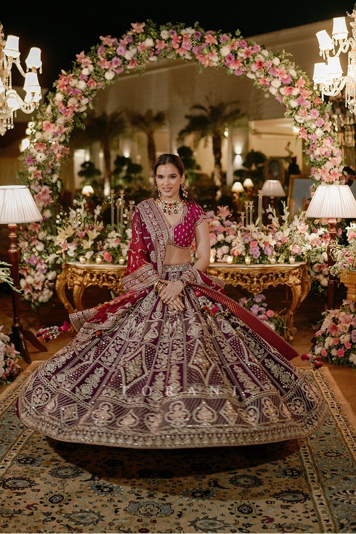 Aina in our Raasleela Shyama Lehenga Choli Set