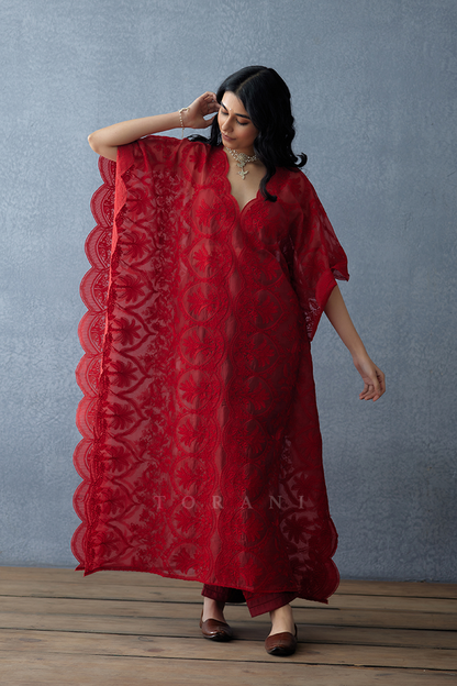 Gulmohar Aqsa Kaftan Set