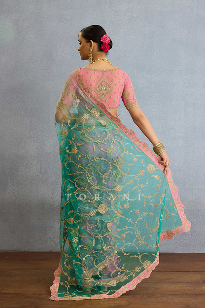 Sagar Poshaki Angia Saree