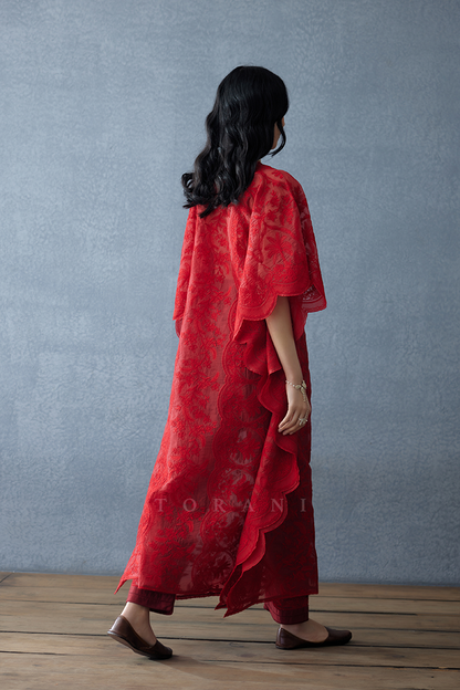 Gulmohar Aqsa Kaftan Set