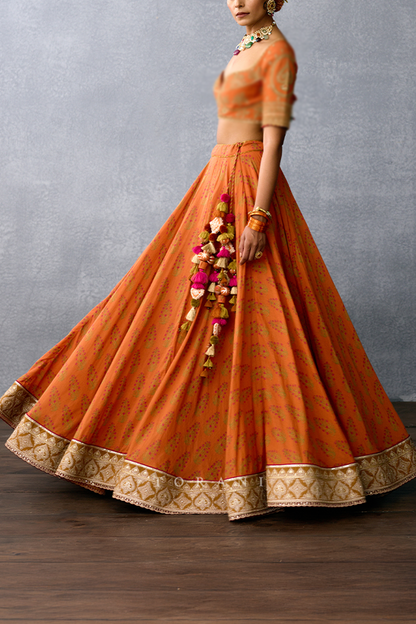 SALE - Gerua Janma Lehenga Skirt