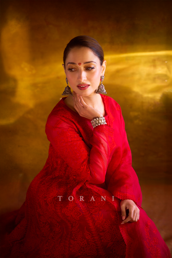 Tamannaah Bhatia in our Dil Surkh Kiran Anarkali Set