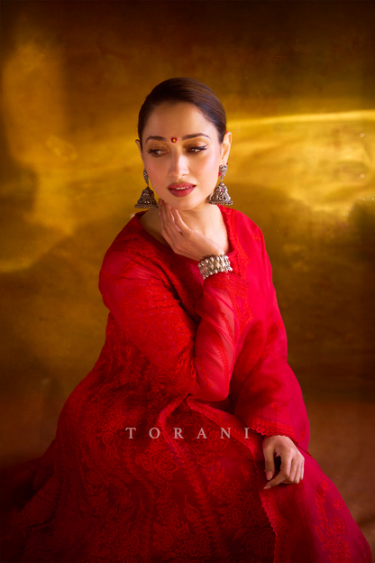 Tamannaah Bhatia in our Dil Surkh Kiran Anarkali Set