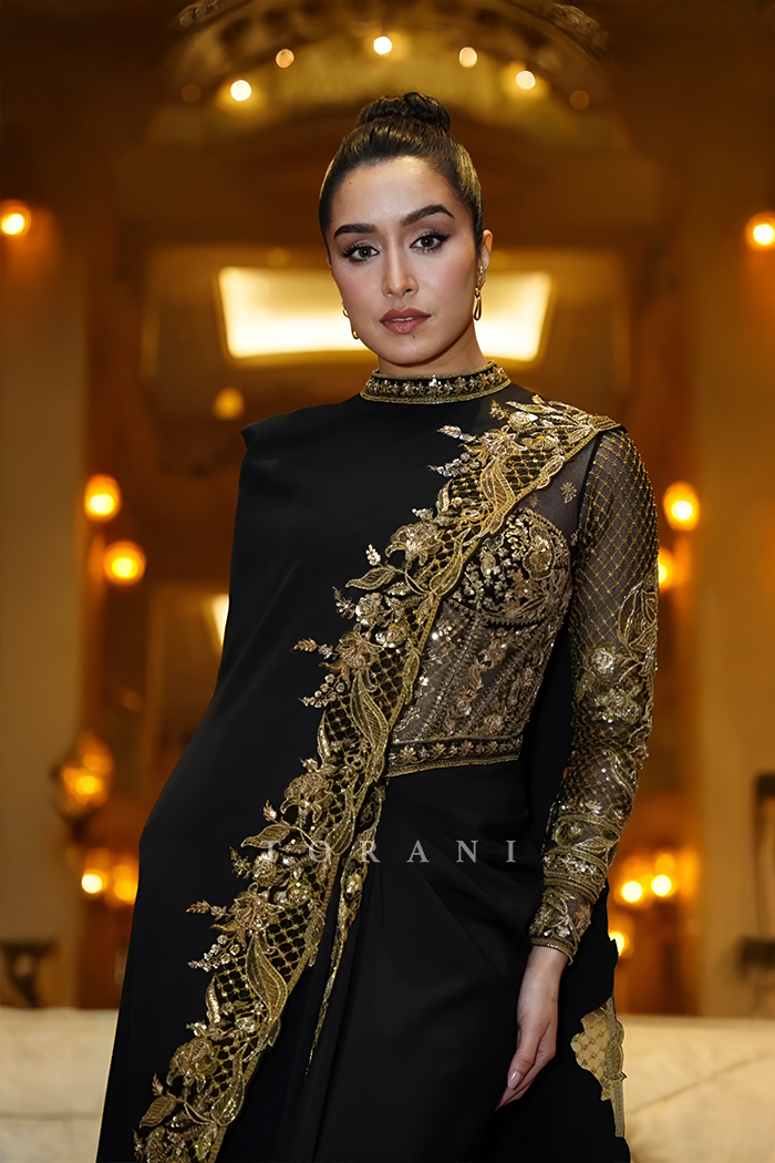 Shraddha Kapoor in our Siyaahi Aadhira Corset Set