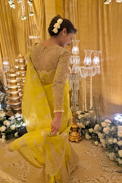 Ritika Shahi In Our Gul-Mina Geetika Saree Set
