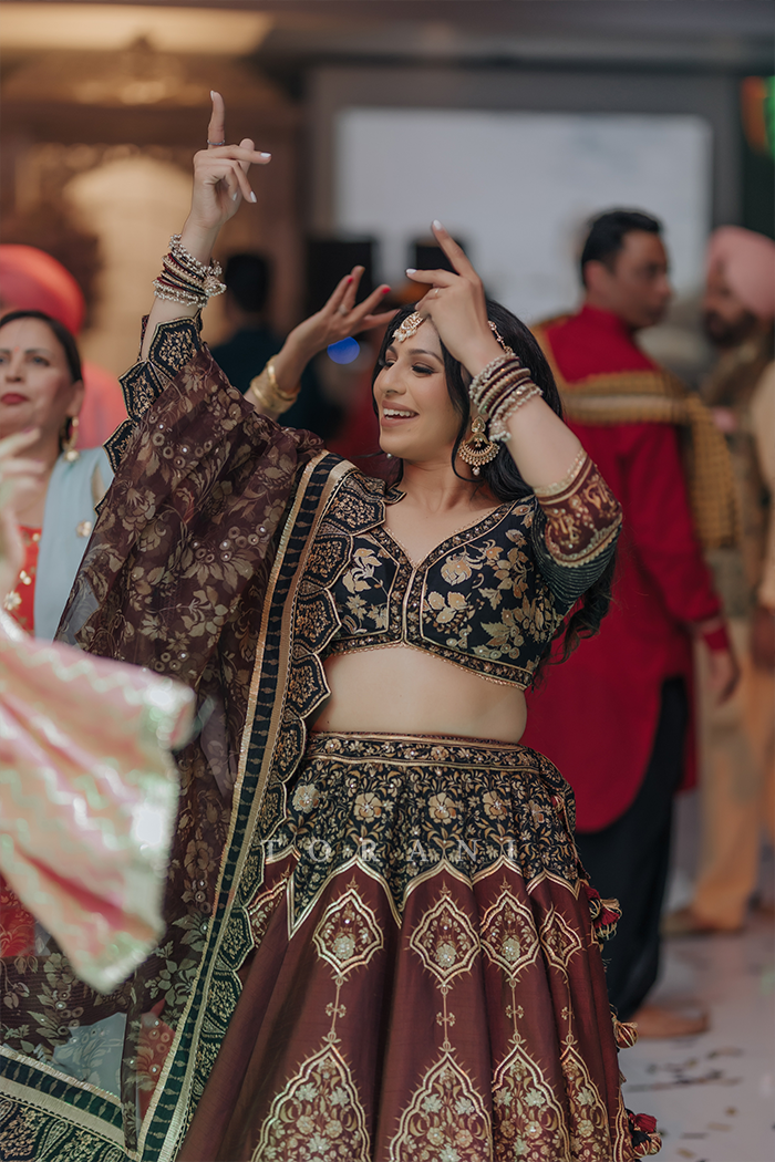Tarneet Kaur in Our Gulghast Mahnaz Lehenga Set