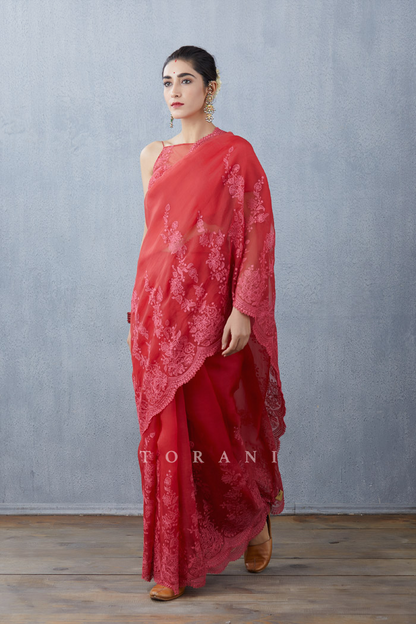 Surkh Vaapika Saree