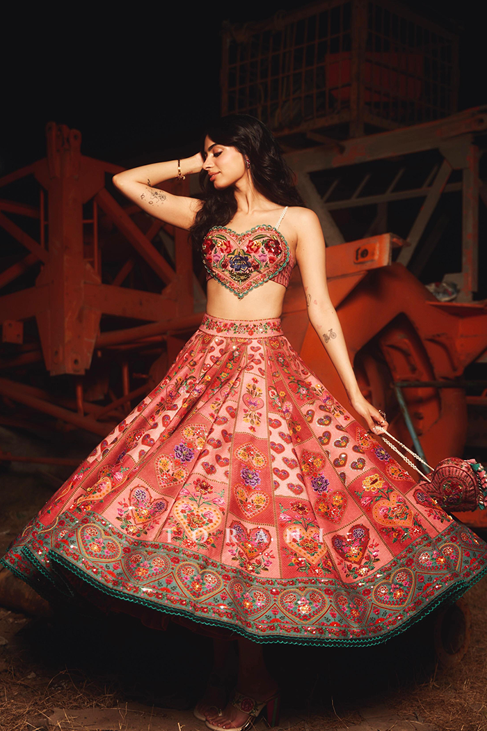 Khushi Kapoor in our Custom Dil Ruba Arsia Lehenga Set
