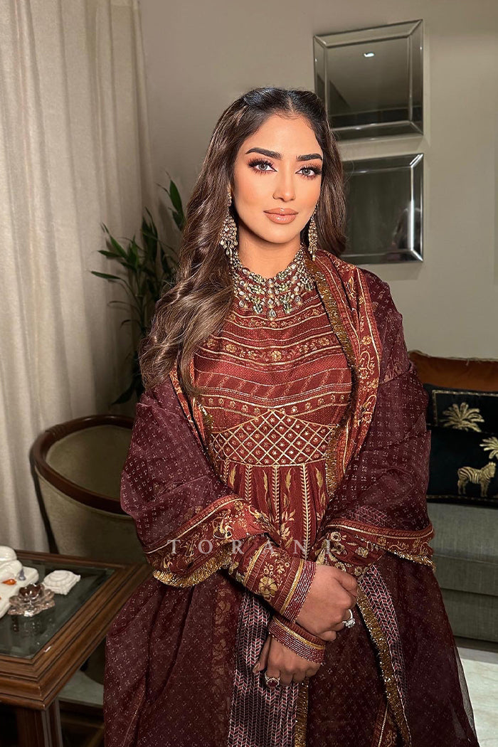 Aastha Gujral in our Gulnar Shehnaaz Anarkali Set