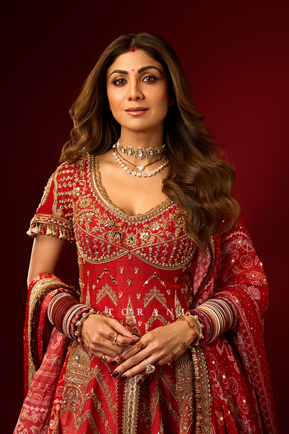 Shilpa Shetty in our Zehra Mahtabe Fareedan Gharara Set