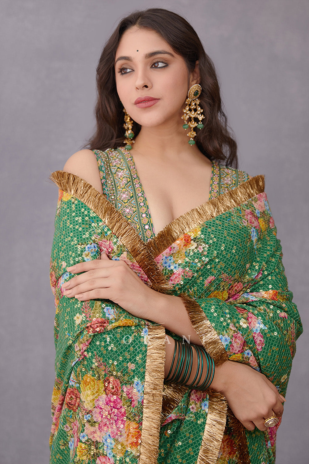 Panna Qasiba Sona Sitara Saree