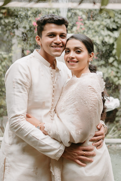 Kreenal Gala in our Swetah Farrin Saree Set