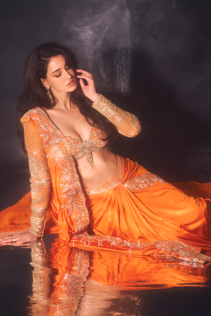 Disha Patani in our Santree Ruhaani Saree Set