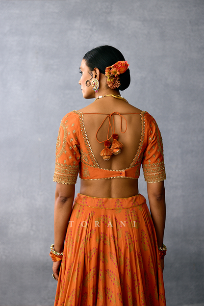 Gerua Janma Lehenga Set