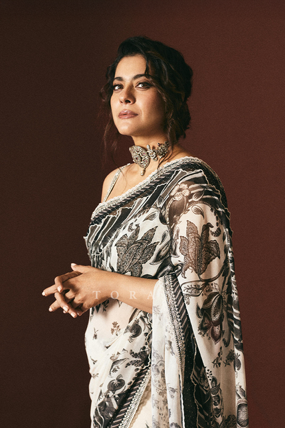 Kajol Devgan in our Kalamkari Pravya Imara Saree Set
