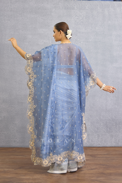 Neeli Gauraiya Poulami Saree Set