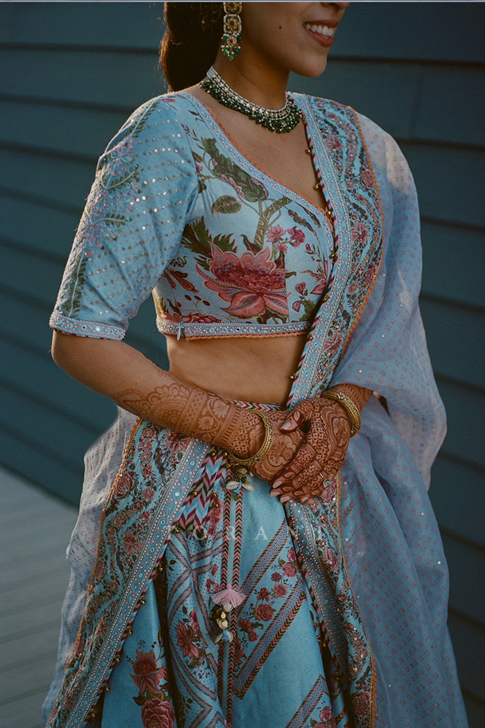 Galaxy Gill In Our Custom Samsara Waheeda Lehenga Set