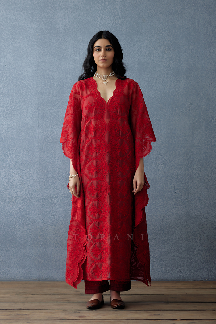 Gulmohar Aqsa Kaftan Set