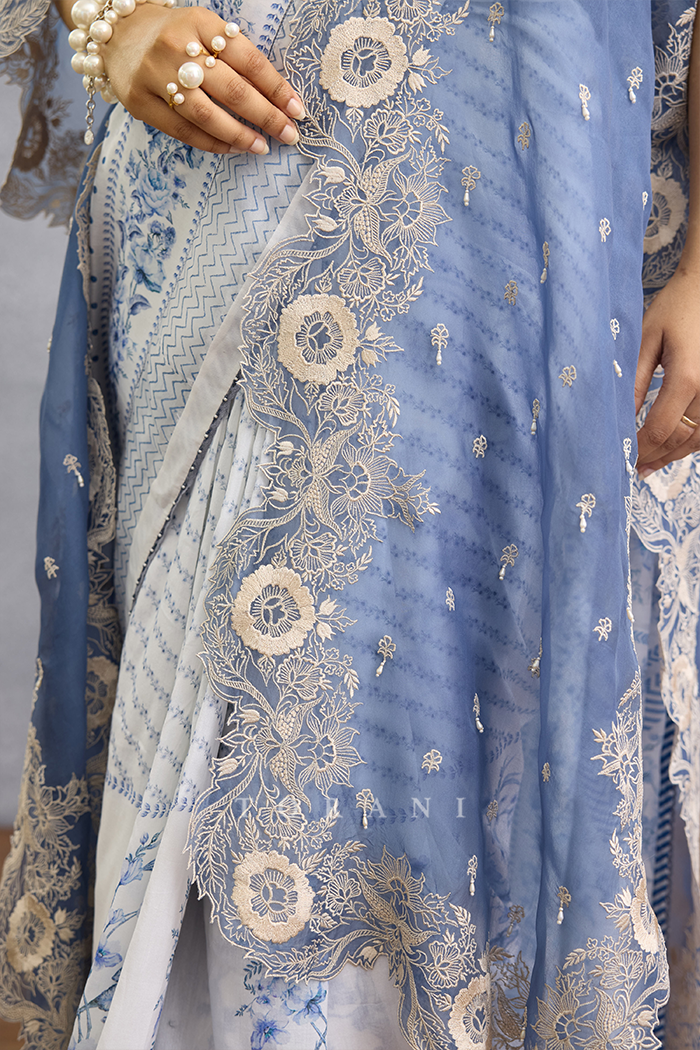 Neeli Gauraiya Poulami Saree Set