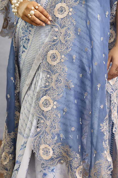 Neeli Gauraiya Poulami Saree Set