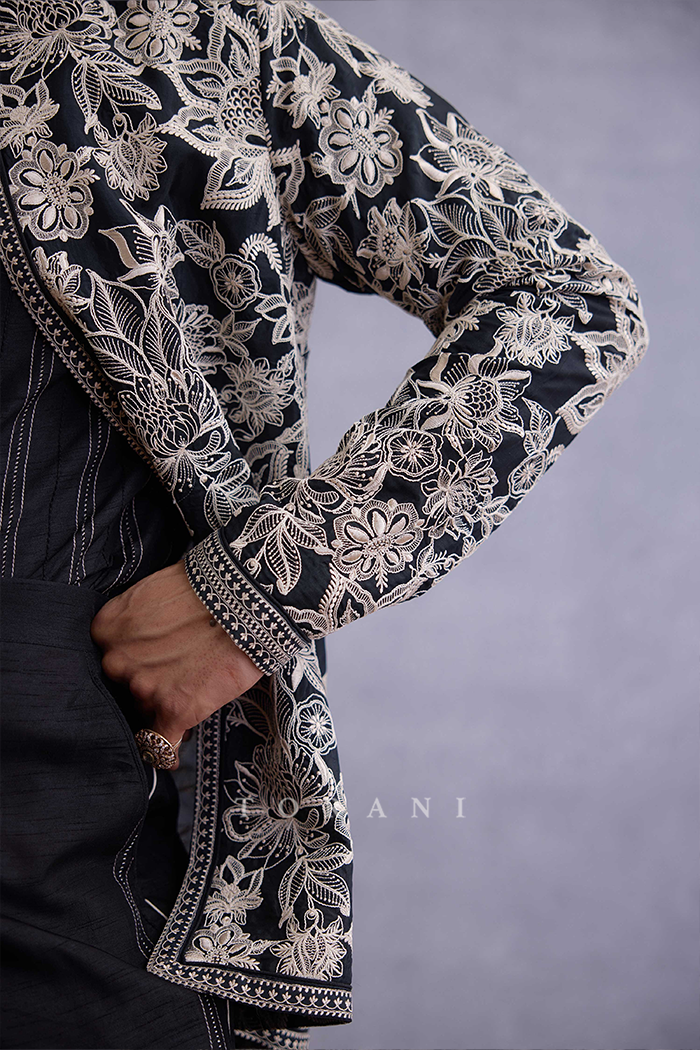 Kalamkari Dheer Bomber Jacket Set
