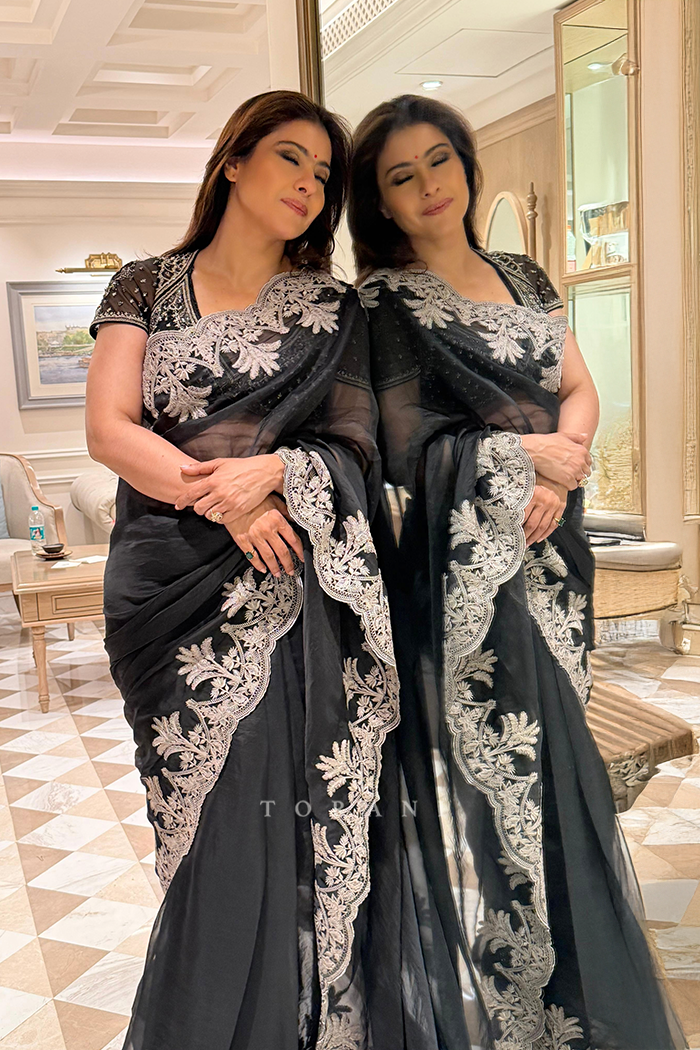 Kajol Devgan in our Raat Rani Afrah Aavya Saree Set