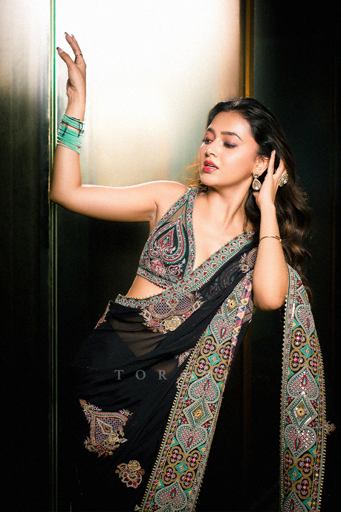 Tejasswi Prakash in our Dil Shaad Rubeka Saree Set