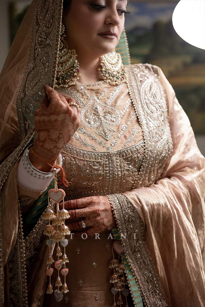 Sachi Kaur in our Custom Talai Jahaanaara Khada Dupatta &amp; Skirt Set